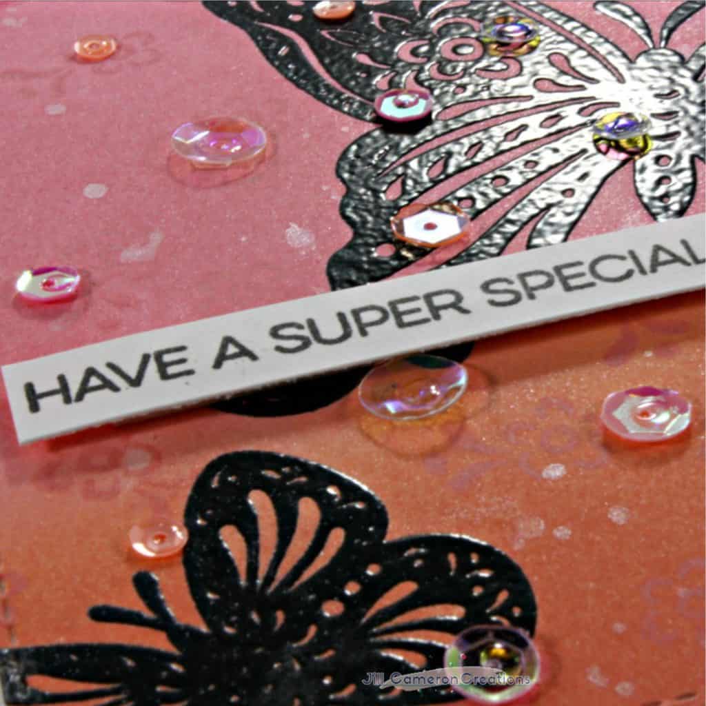 How to ink resist with bold embossed image
