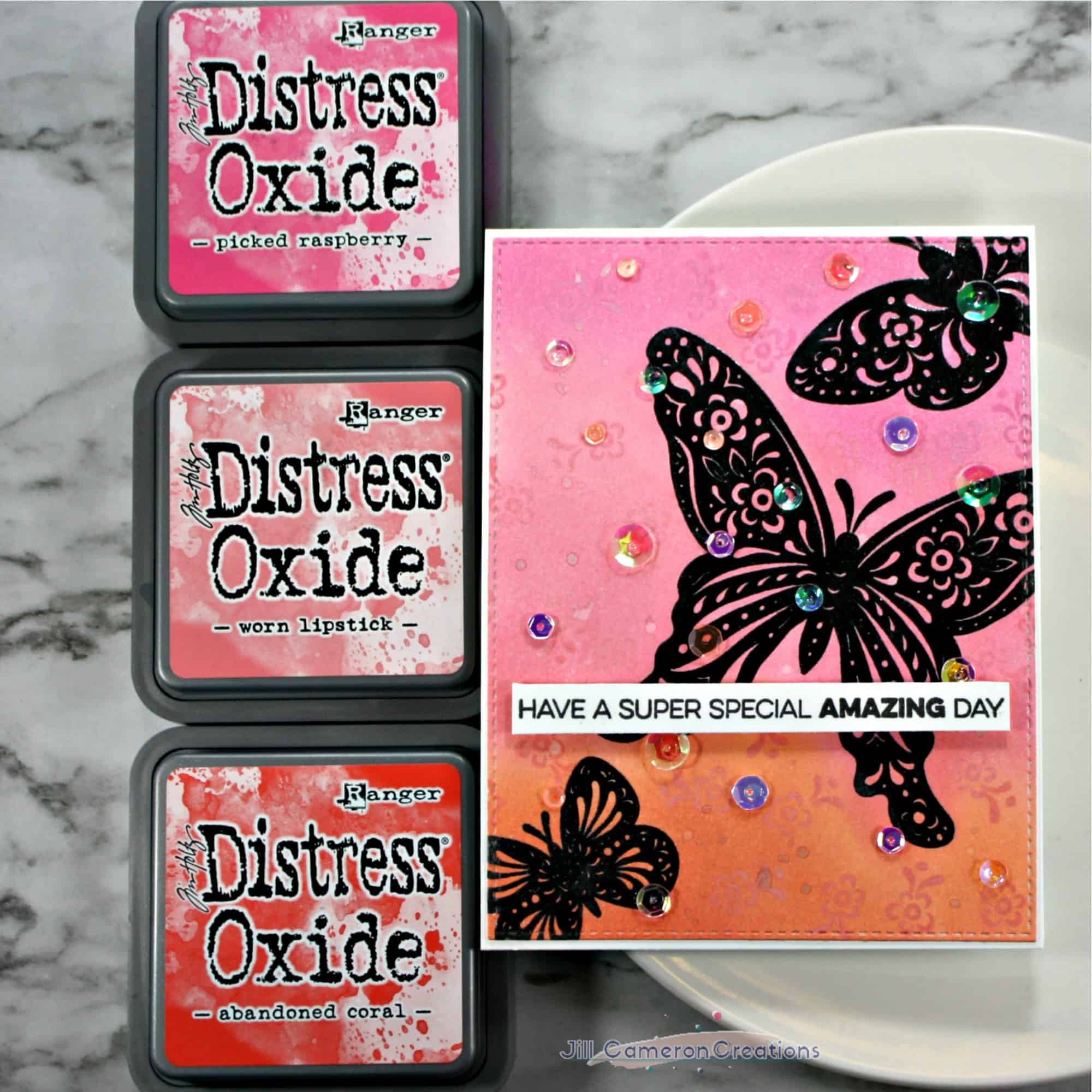 how to ink resist with bold embossed image