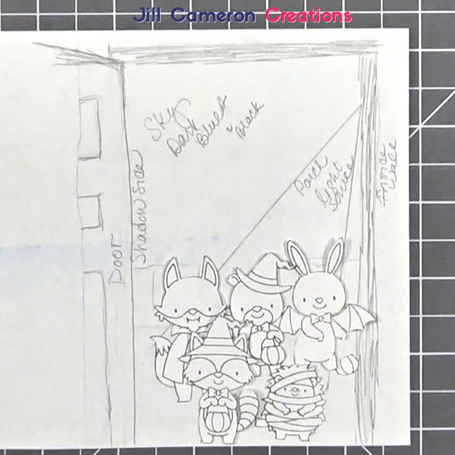 Frightfully Sweet One Layer Card Sketch