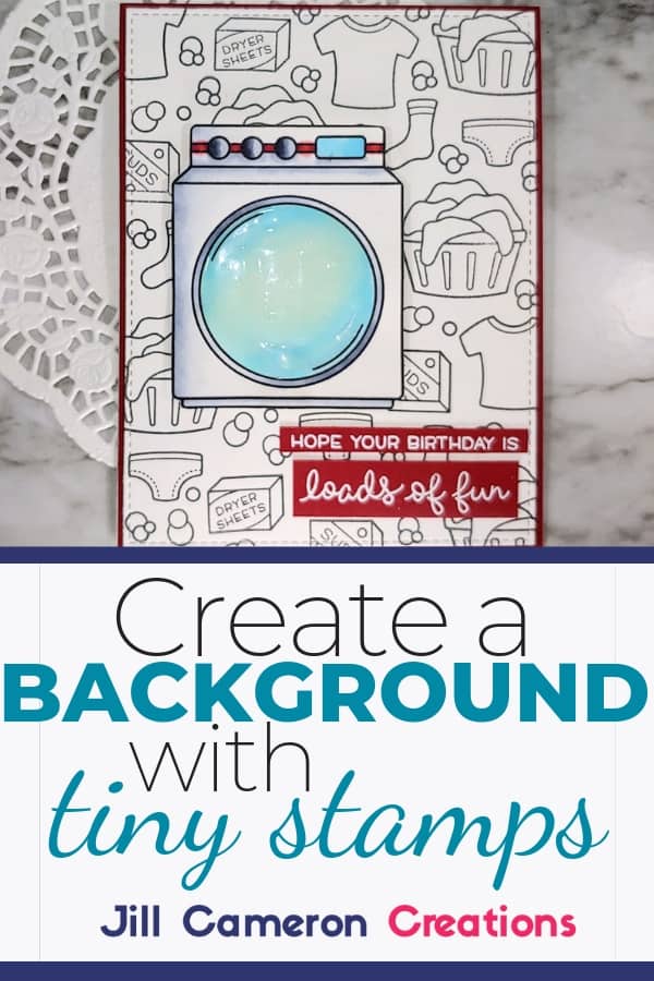Pull out those stamp sets and use all those tiny stamps to make a background for your next card project. Get more ideas over on my blog! #handmadecard #birthdaycard #diycard