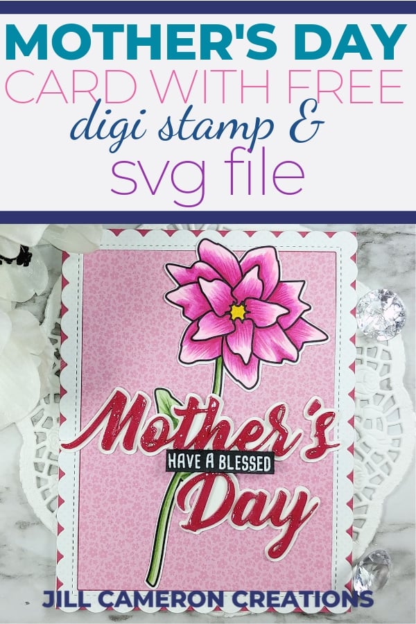 Mother's Day Card Print and Cut! It's just around the corner and here's a beautiful card to help make Mother's day extra special. Head over to my blog to grab your FREE print and cut file now! #svg #freesvg #silhouette #cricut #diycard #handmade