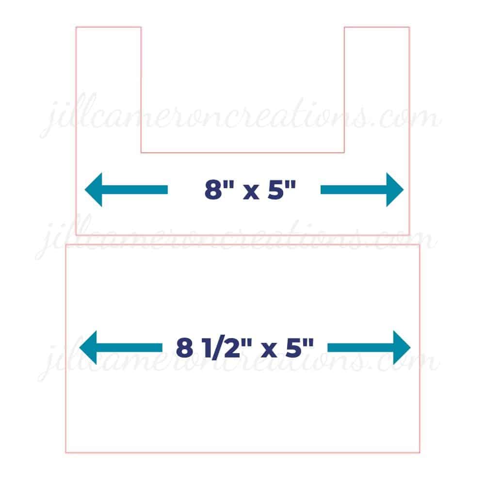 3D box card measurements image 1
