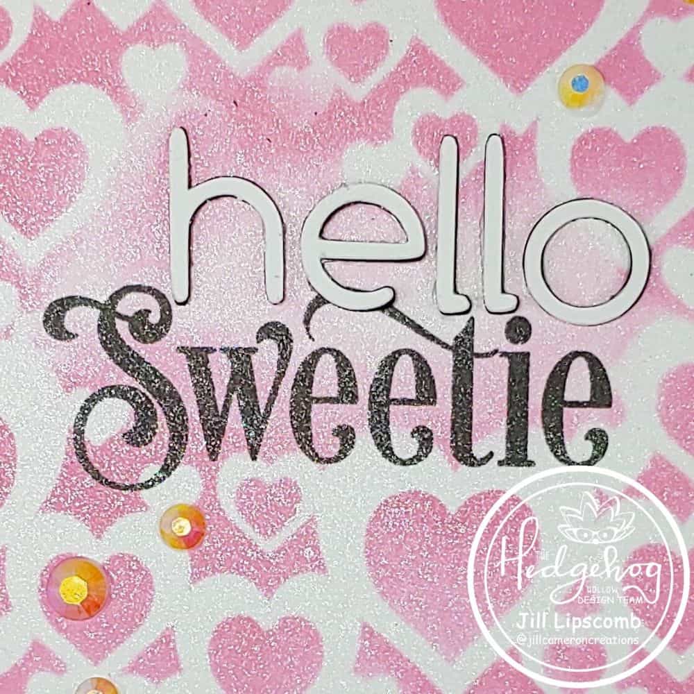 close of sentiment on simple one layer card using december kit from the hedgehog hollow