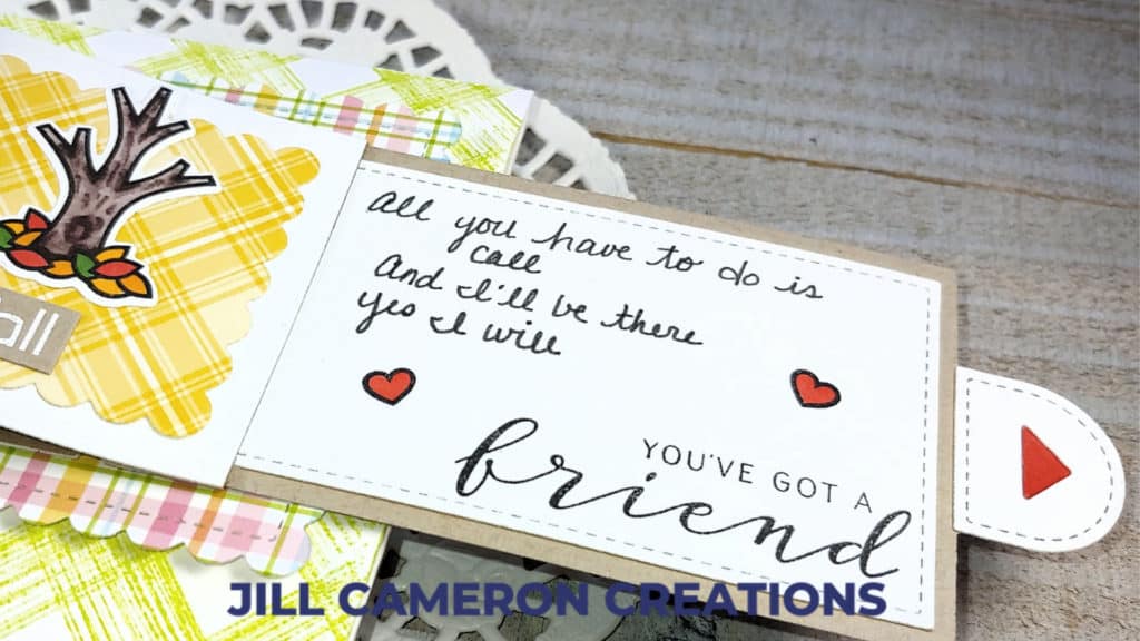 flip card inspired by a song open message