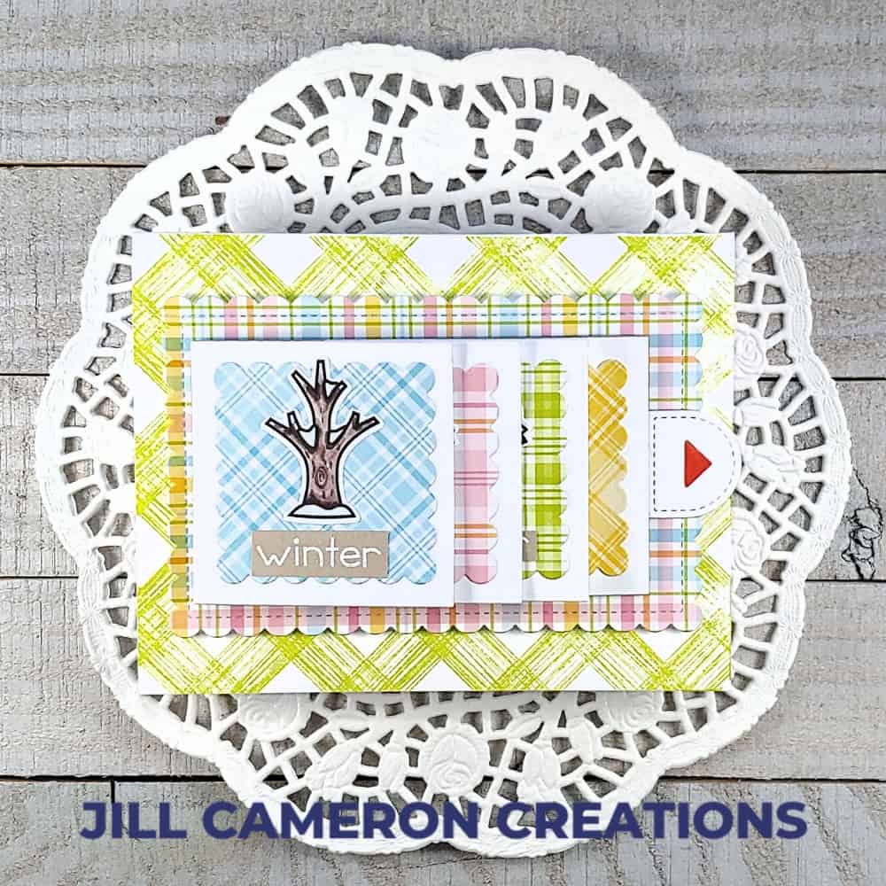 flip card inspired by a song winter