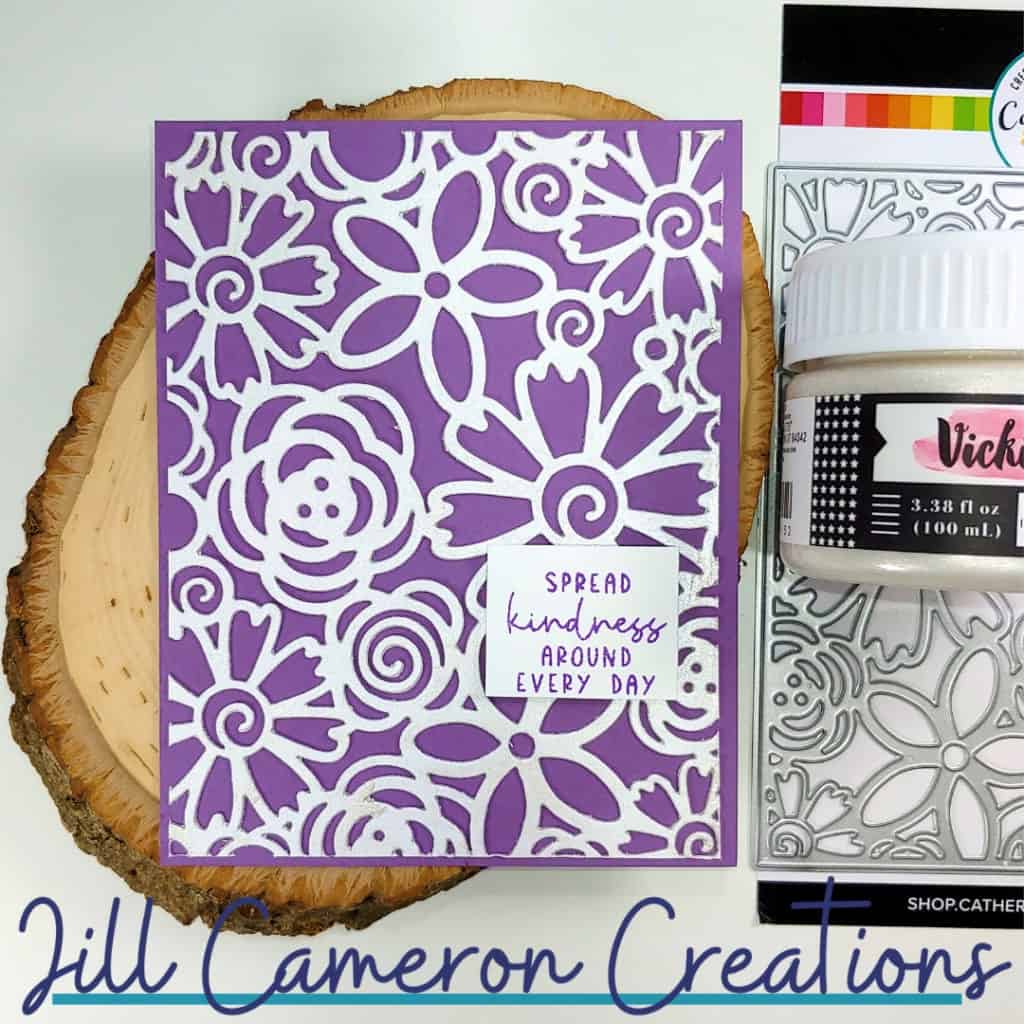 Five Backgrounds One Background Die-Cut Plate Catherine Pooler Flower Burst Cover Plate