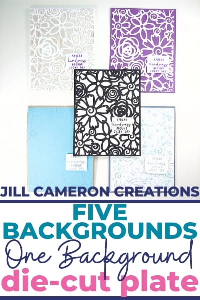 Five Backgrounds One Background Die-Cut Plate Catherine Pooler Flower Burst Cover Plate