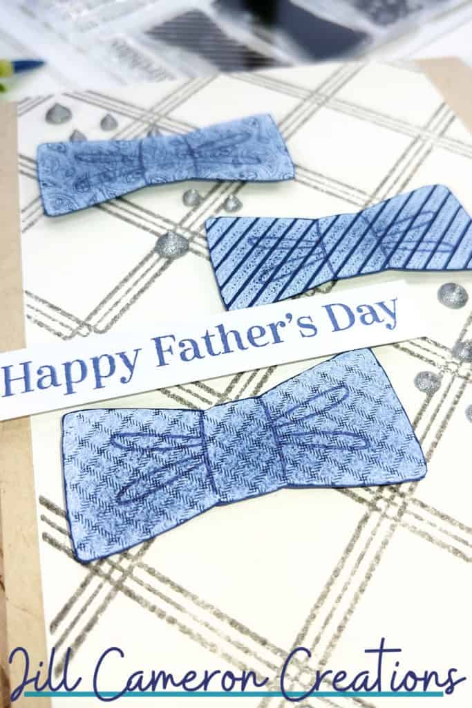 Bow-ties are cool fathers day card ink to paper dapper chap nifty plaid