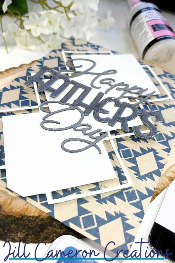 Diamond Die-Cut Father's Day Card using Border Blind Diamonds and Happy Father's Day Die from Ink To Paper
