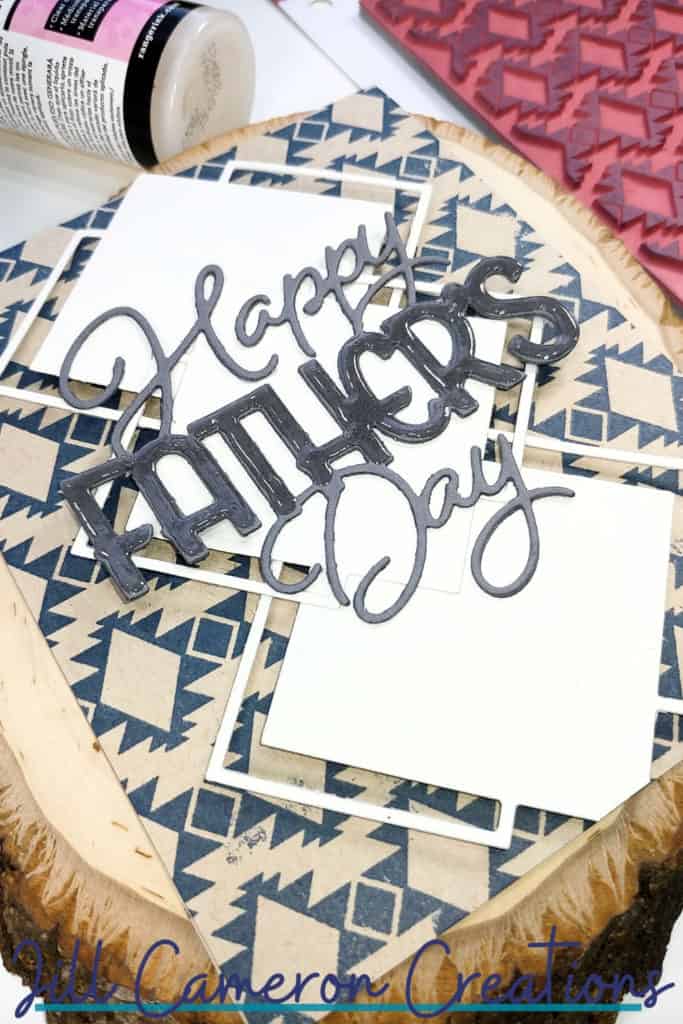 Diamond Die-Cut Father's Day Card using Border Blind Diamonds and Happy Father's Day Die from Ink To Paper