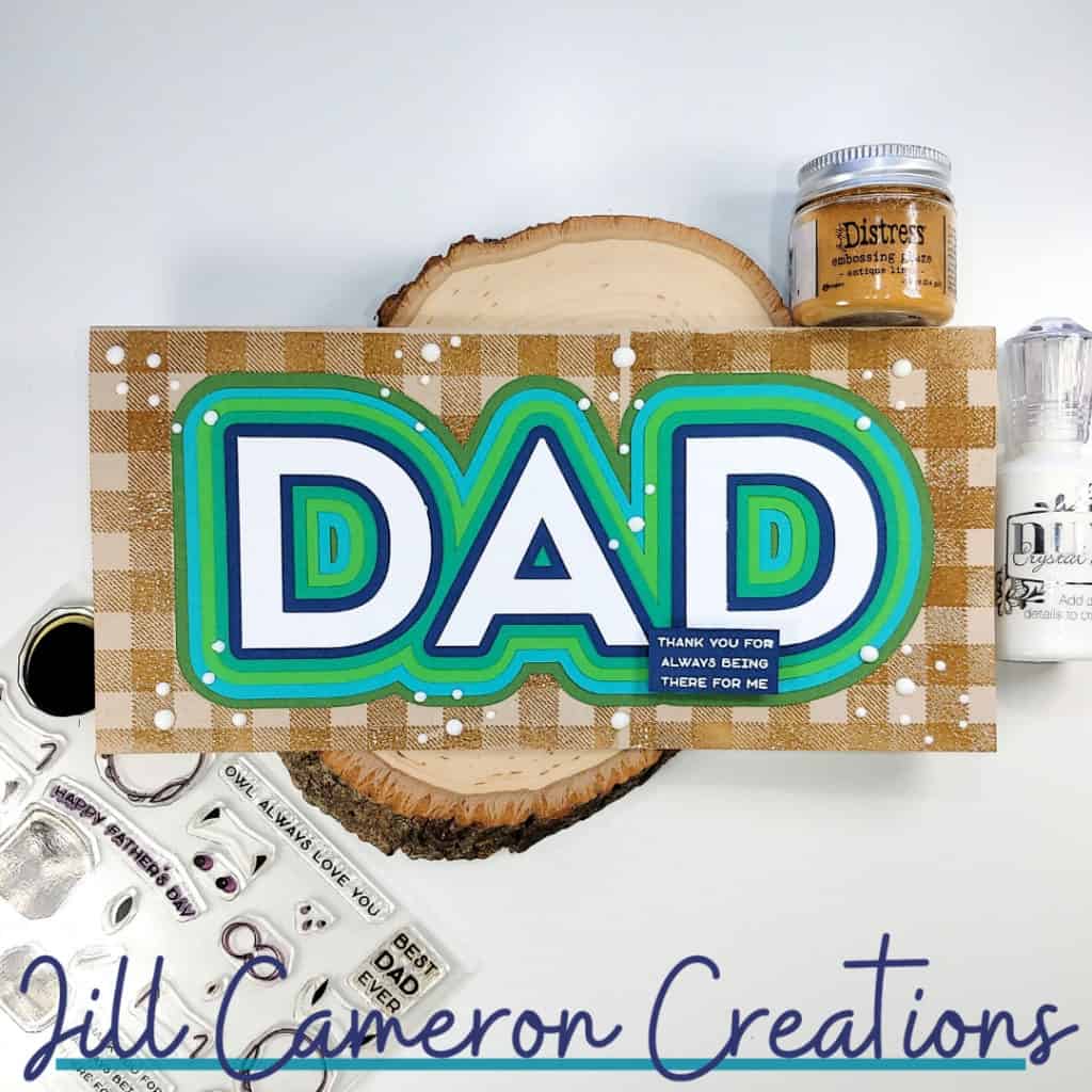 Layered Dad Slimline Card free SVG Cut File