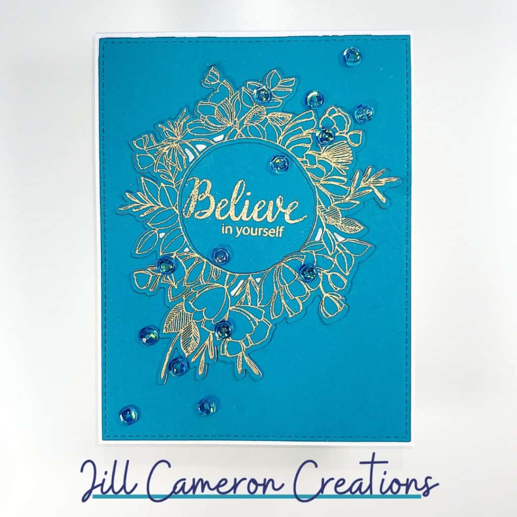 Quick die-cut inlay encouragement card using Pinkfresh Studio