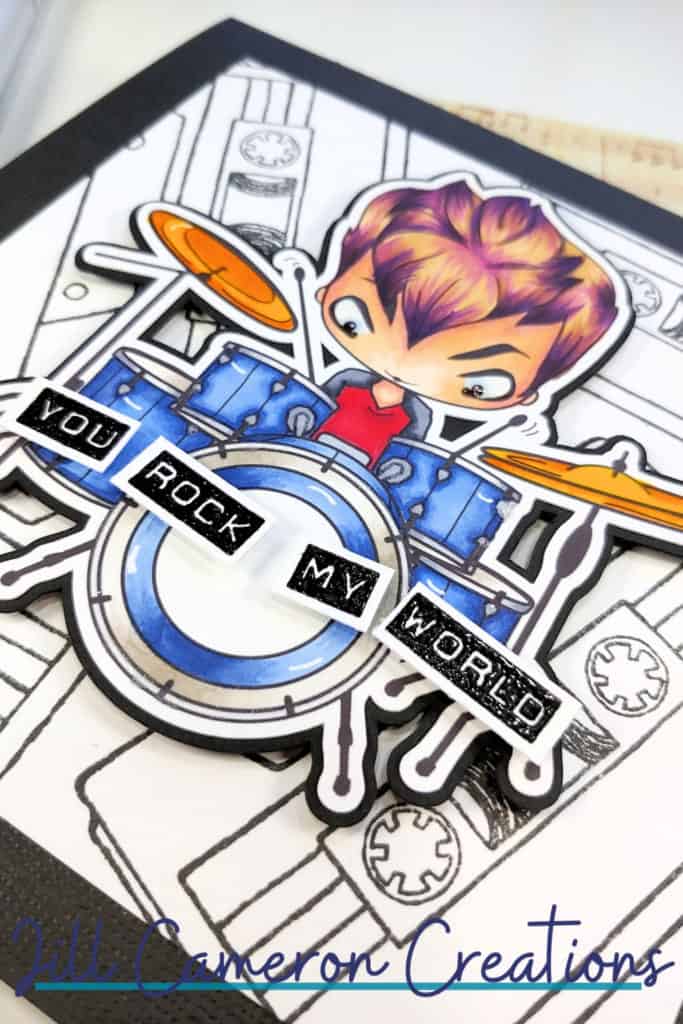 You Rock My World Copic Coloring with The Greeting Farm and Concord & 9th