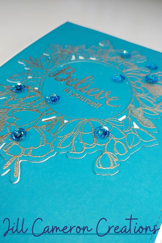 Quick die-cut inlay encouragement card using Pinkfresh Studio