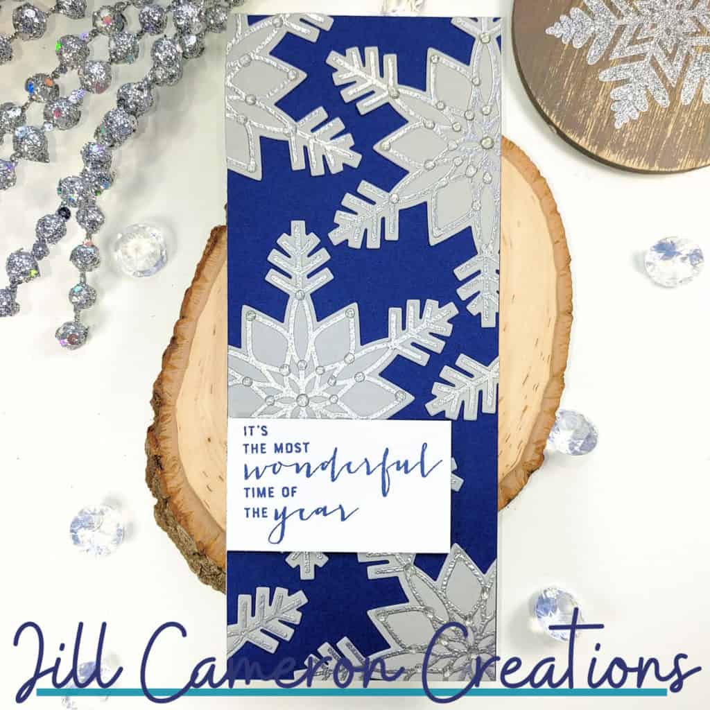 Snowflake christmas cards with concord & 9th snowflake turnabout and snow flurry