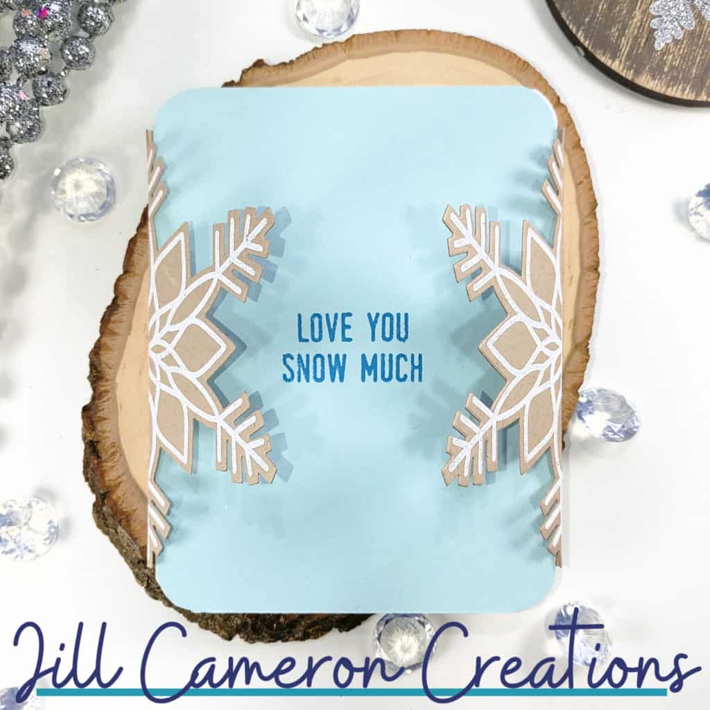 Snowflake christmas cards with concord & 9th snowflake turnabout and snow flurry