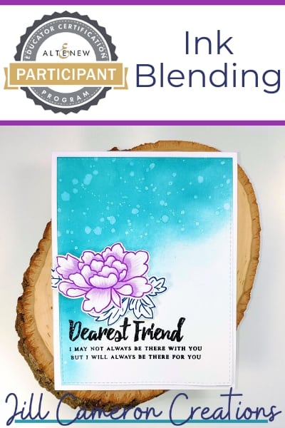 ink blending lesson altenew peony scrolls