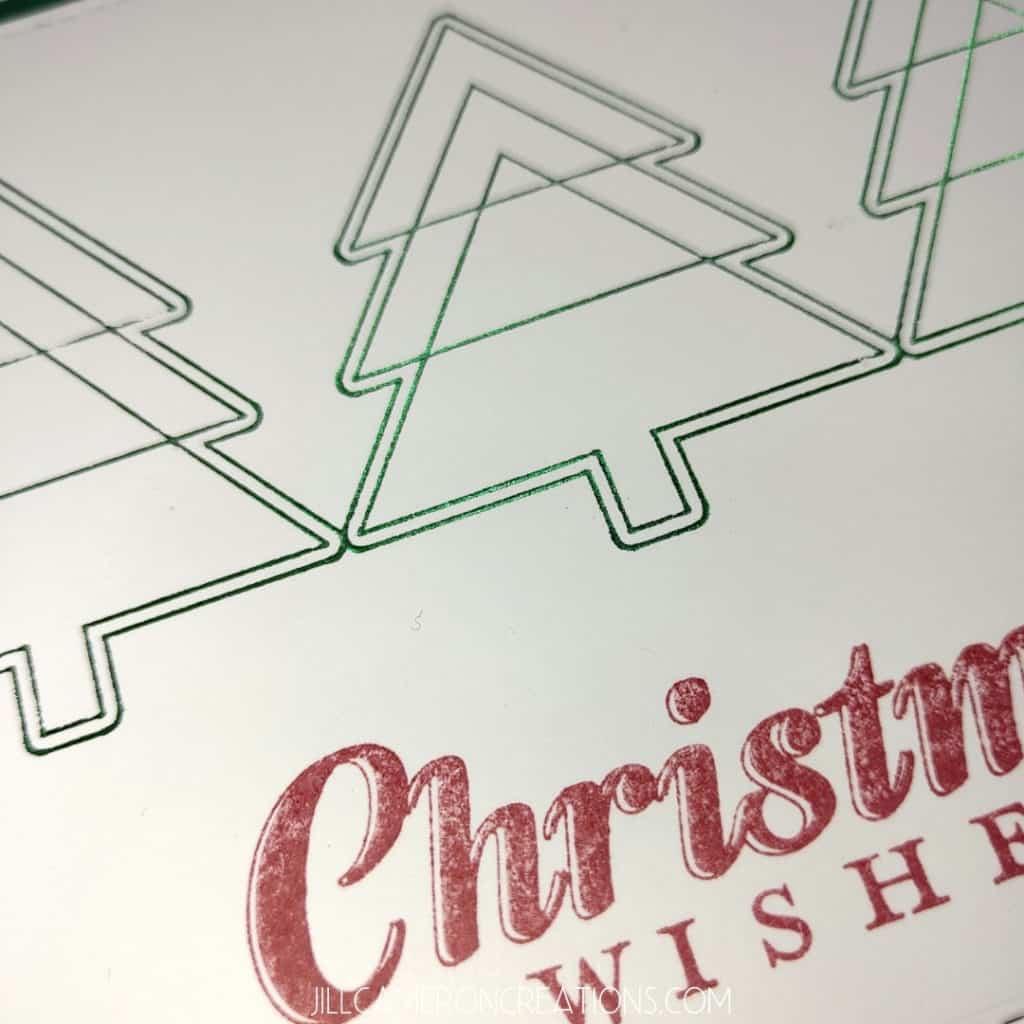 foil quill christmas tree close up