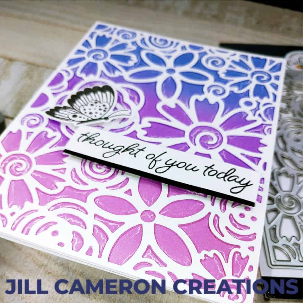 How to Easy Faux Die Cut Inlay Technique close up