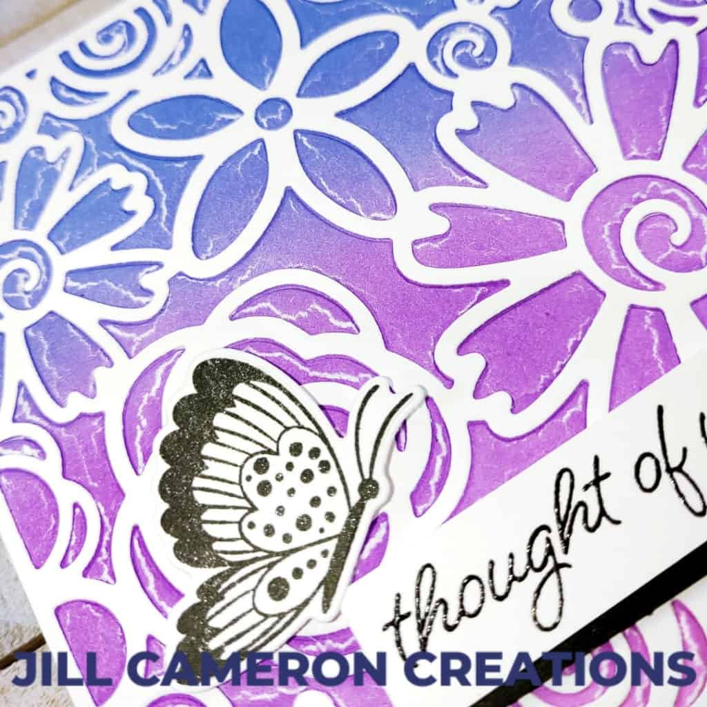 How to Easy Faux Die Cut Inlay Technique close up 2