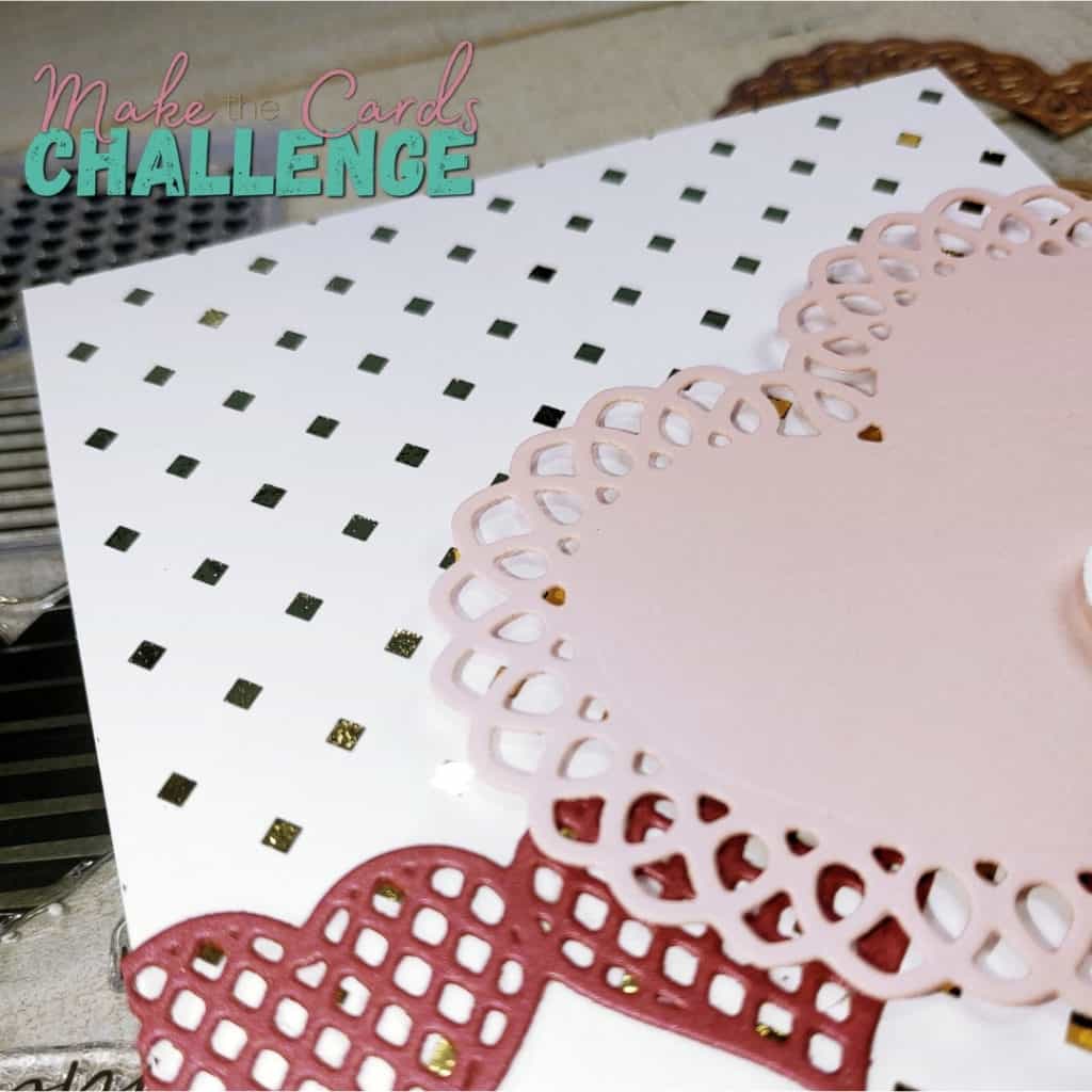 Today we are making an adorable Valentine's Day card inspired by the new challenge from Make the Cards Challenge. Make the Cards Challenge is a brand new weekly challenge blog for card makers. There's a new and different challenge every week. It includes sketch challenges, color challenges, theme challenges, and more. The design team is amazing and I can't wait for you to see the amazing cards they designed. #makethecardschalleng #mtcc #mtccdesignteam