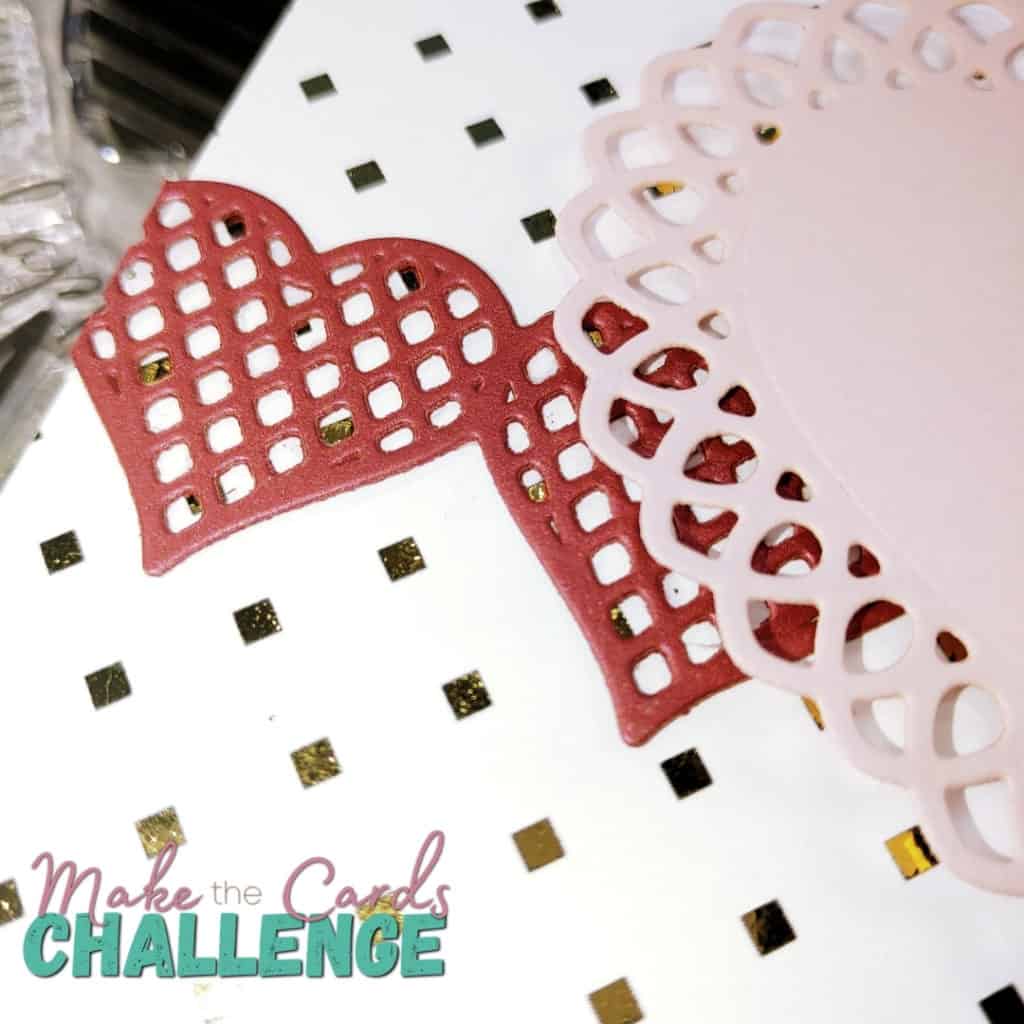 Today we are making an adorable Valentine's Day card inspired by the new challenge from Make the Cards Challenge. Make the Cards Challenge is a brand new weekly challenge blog for card makers. There's a new and different challenge every week. It includes sketch challenges, color challenges, theme challenges, and more. The design team is amazing and I can't wait for you to see the amazing cards they designed. #makethecardschalleng #mtcc #mtccdesignteam