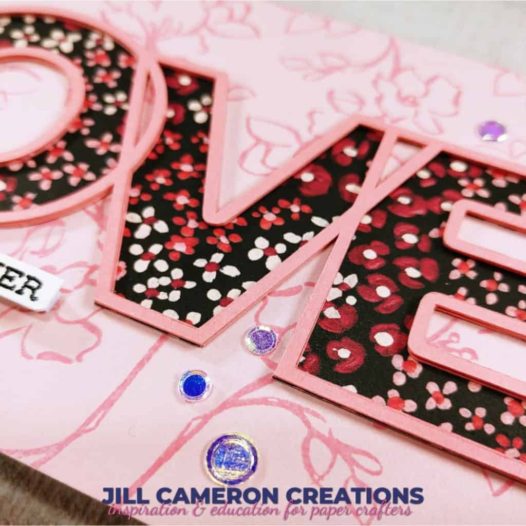 Free SVG Cut File Love Outline closeup 3
