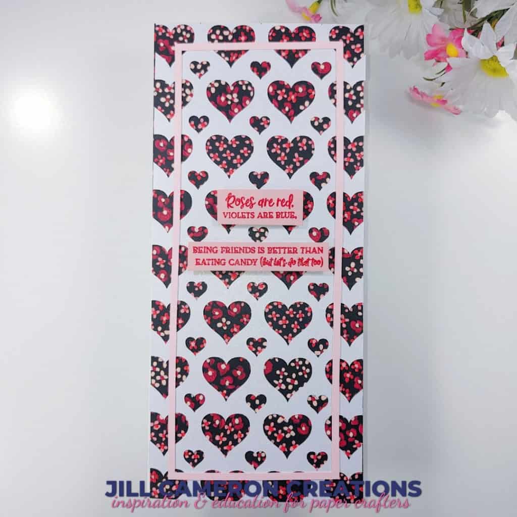 Slimline Heart Background SVG for Silhouette & Cricut