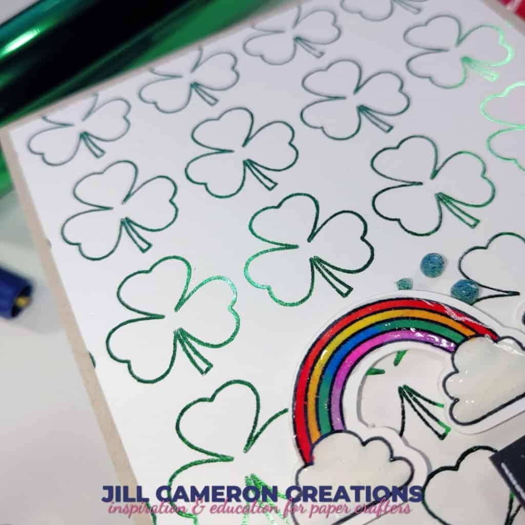 Shamrock Foil SVG Background for cards and scrapbooks