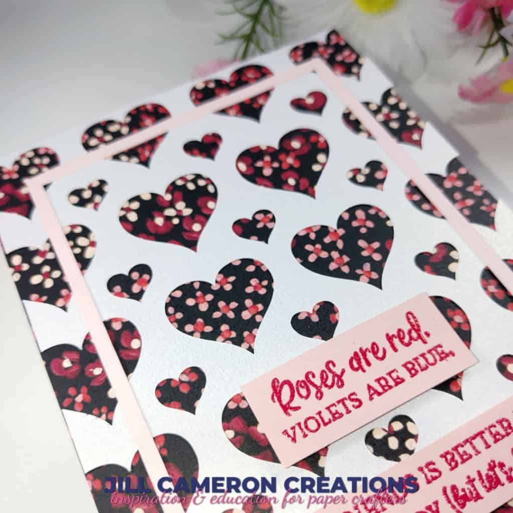 Slimline Heart Background SVG for Silhouette & Cricut