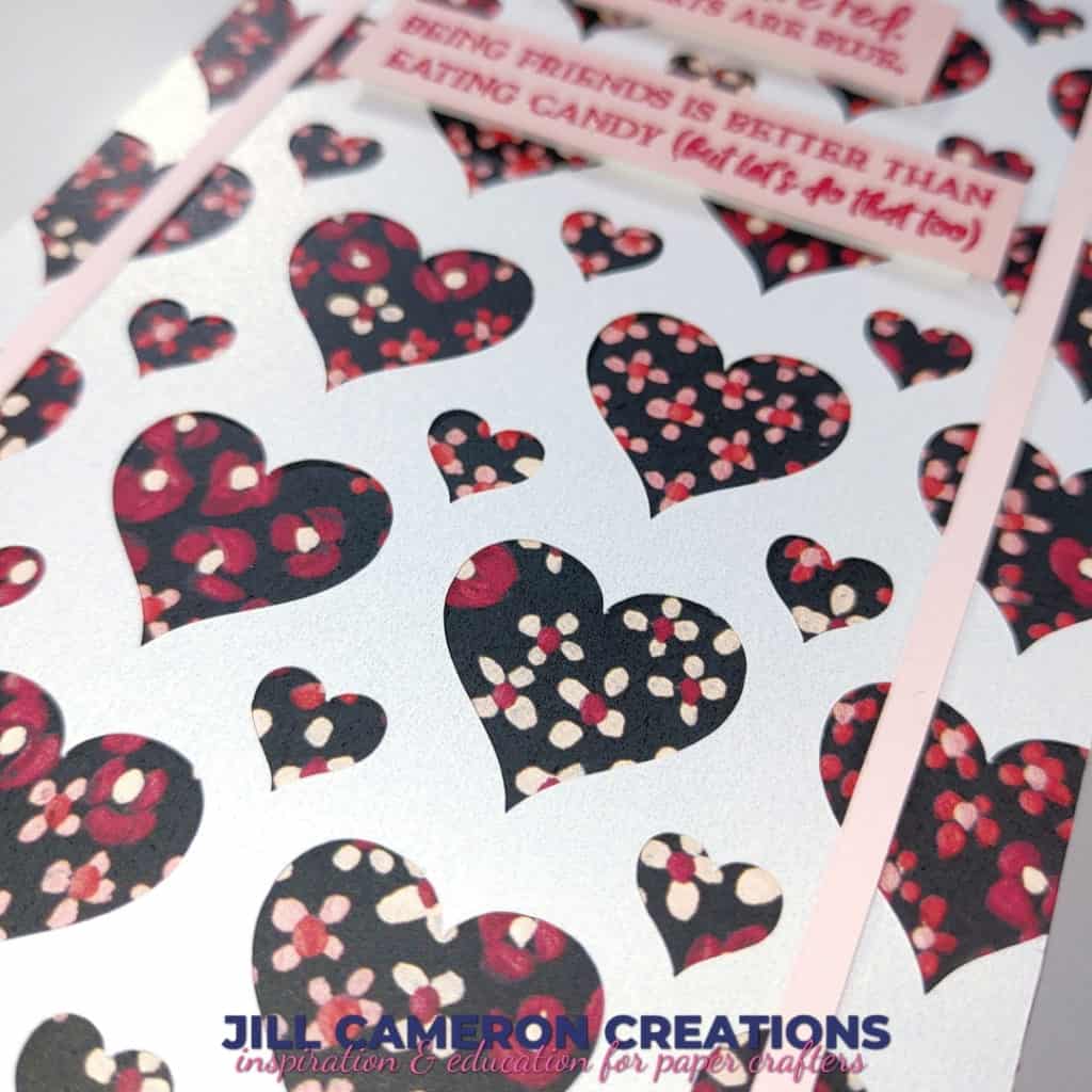 Slimline Heart Background SVG for Silhouette & Cricut