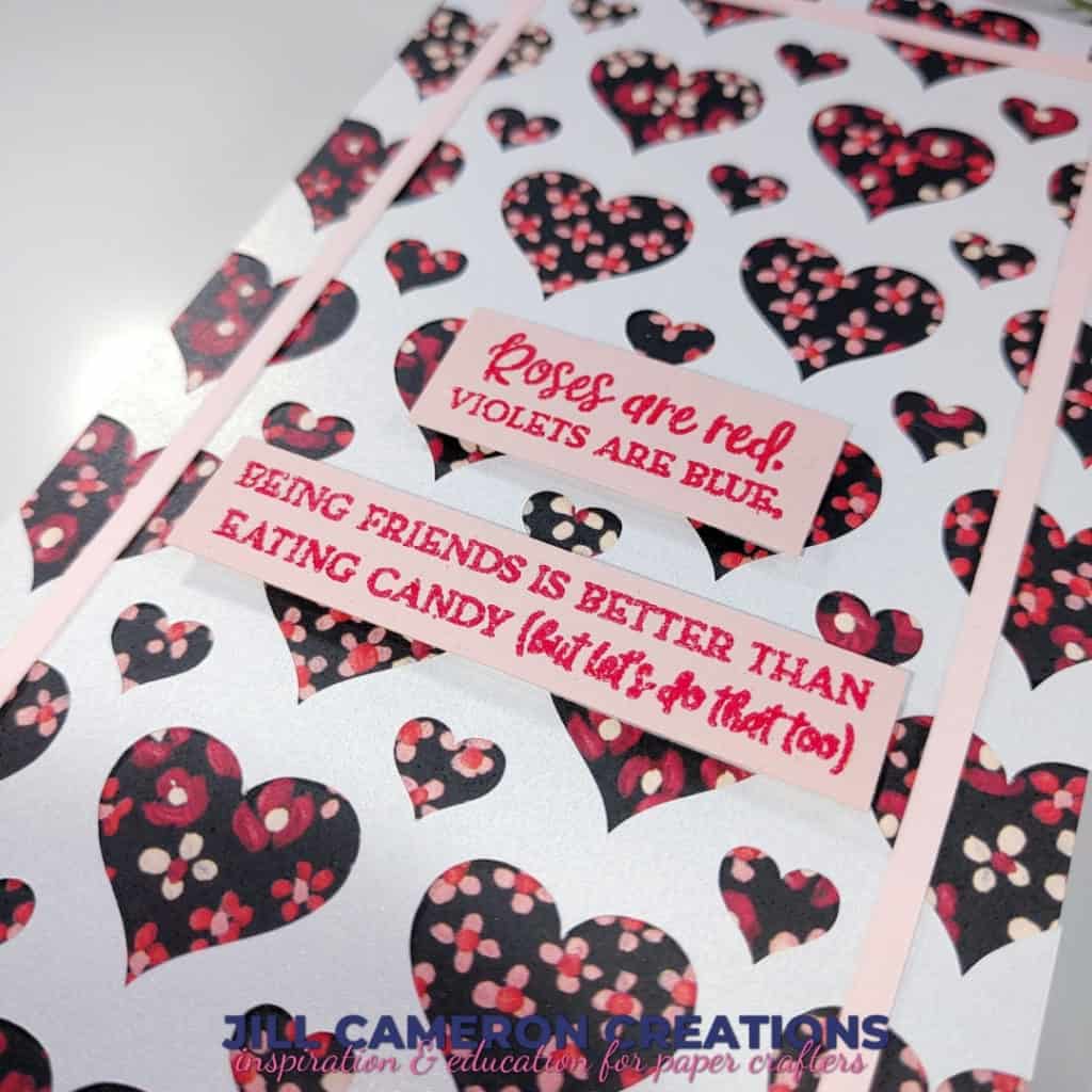 Slimline Heart Background SVG for Silhouette & Cricut