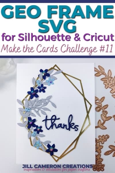 Geo frame SVG for silhouette and cricut cover