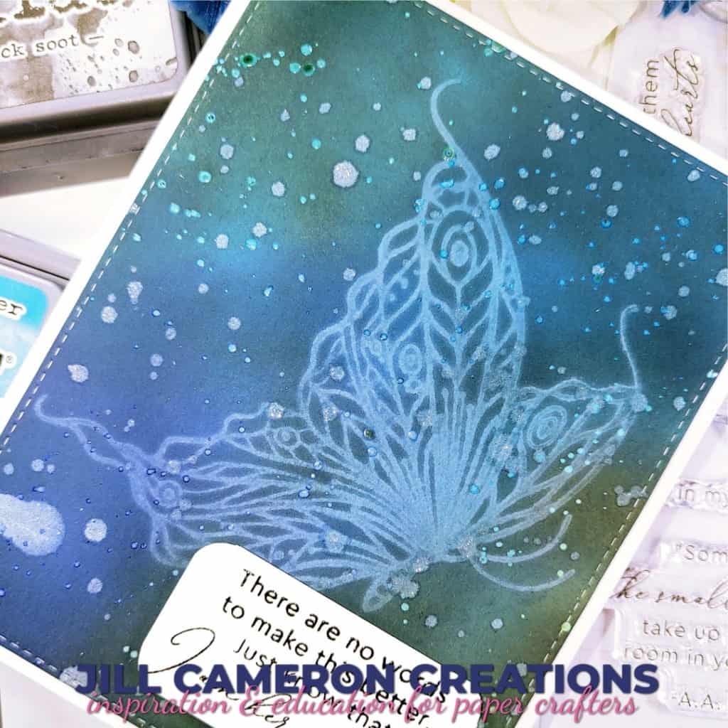 Stamping with Water and Distress Oxide Inks