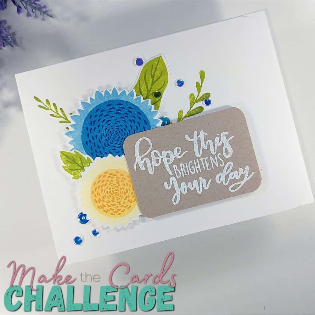 Layered Stamped and Die Cut Flower Card