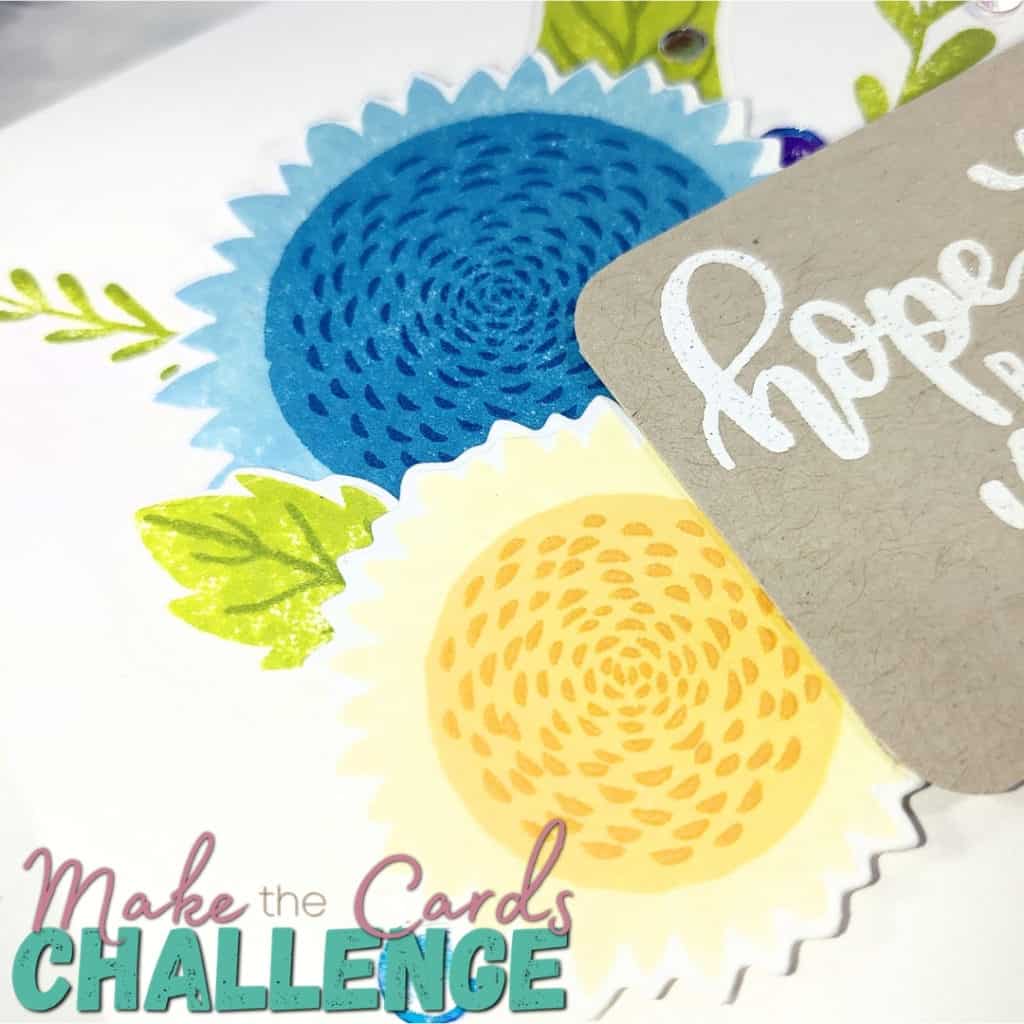 Layered Stamped and Die Cut Flower Card