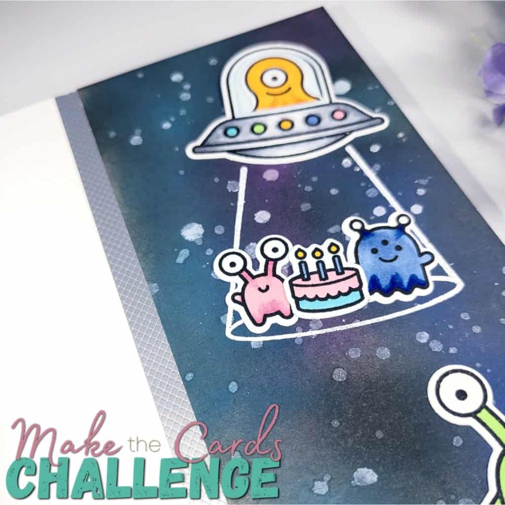 Slimline Space Birthday Card
