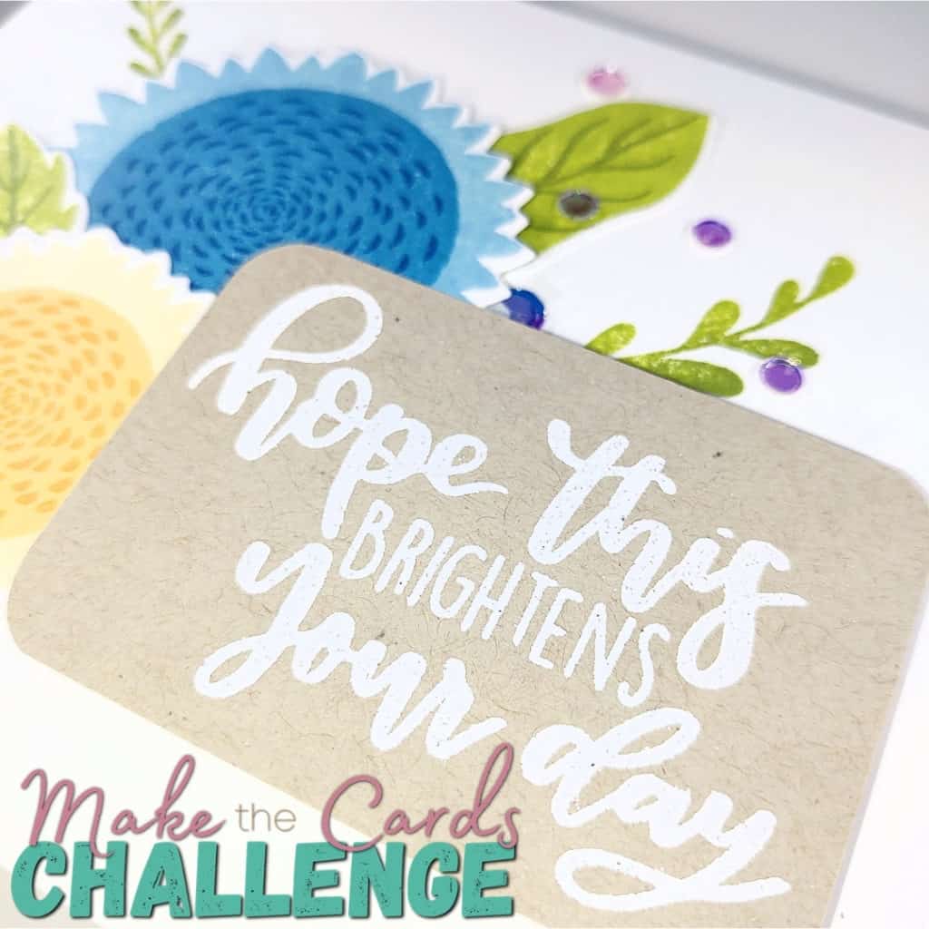 Layered Stamped and Die Cut Flower Card
