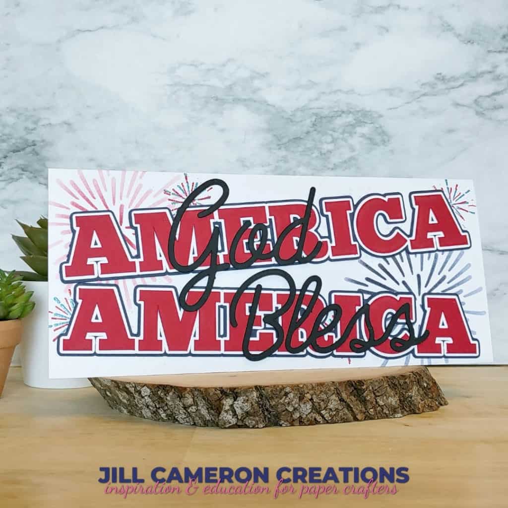 Celebrate America God Bless America Slimline Card Example