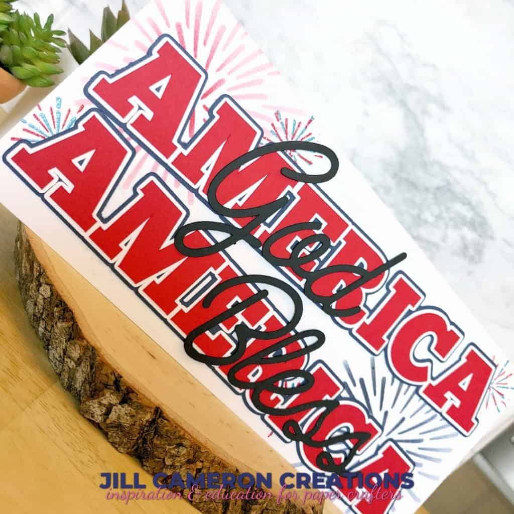 Celebrate America God Bless America Slimline Card Example 2