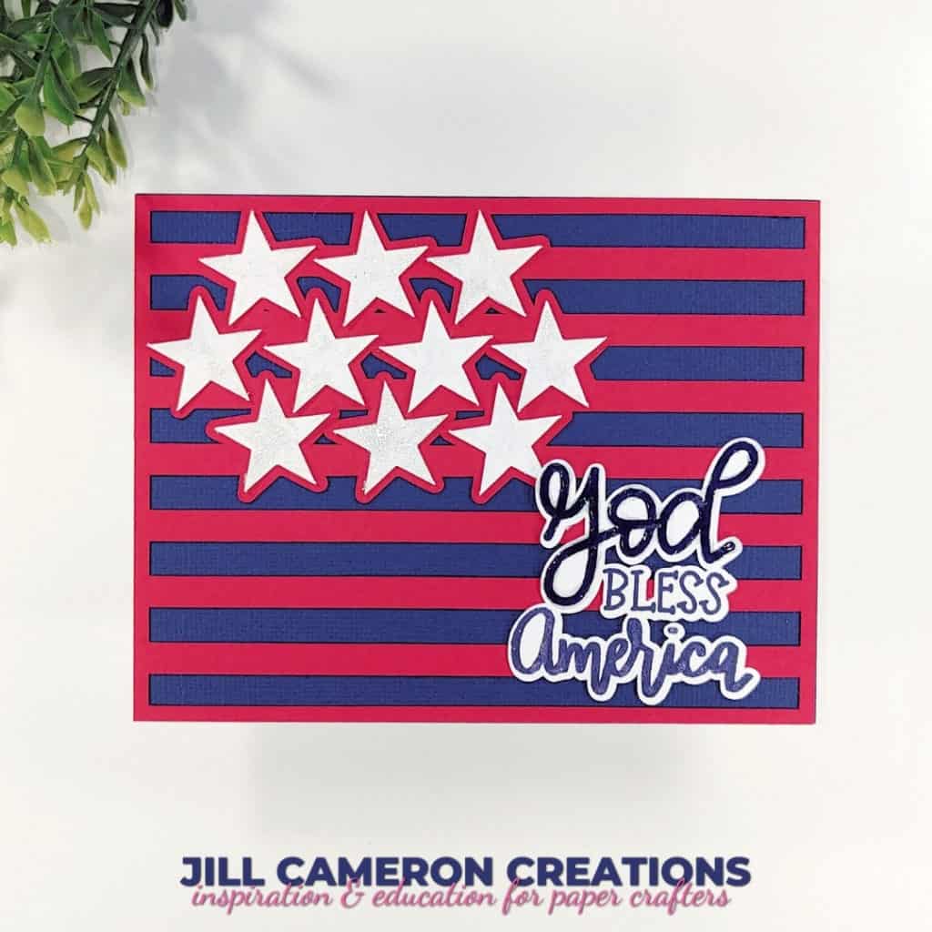 Celebrate America Stars and Bars Card Example