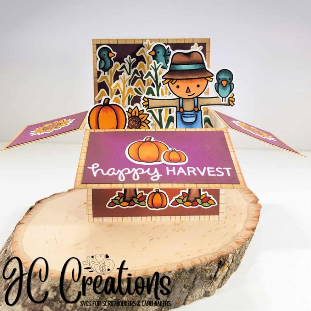 October Reveal Pop up Box Card 1