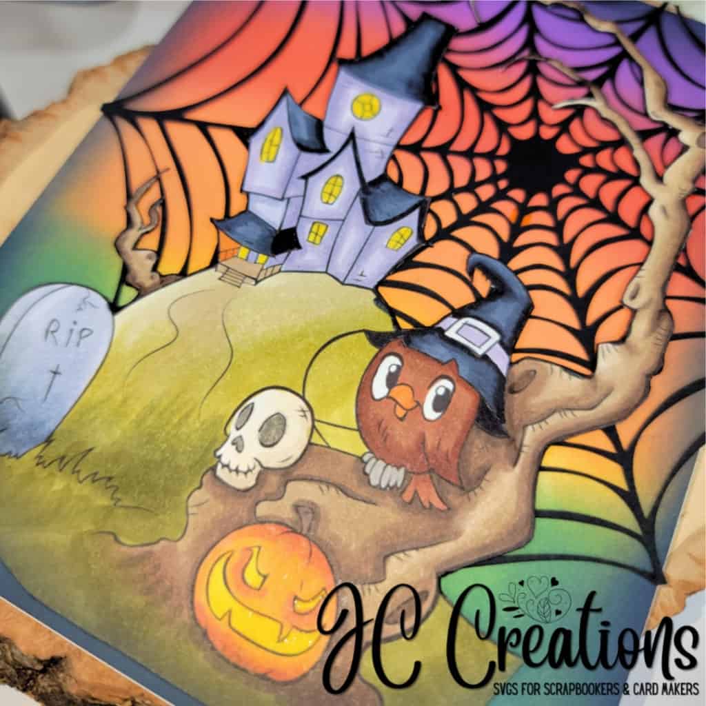 Spider Web Svg Halloween Card
