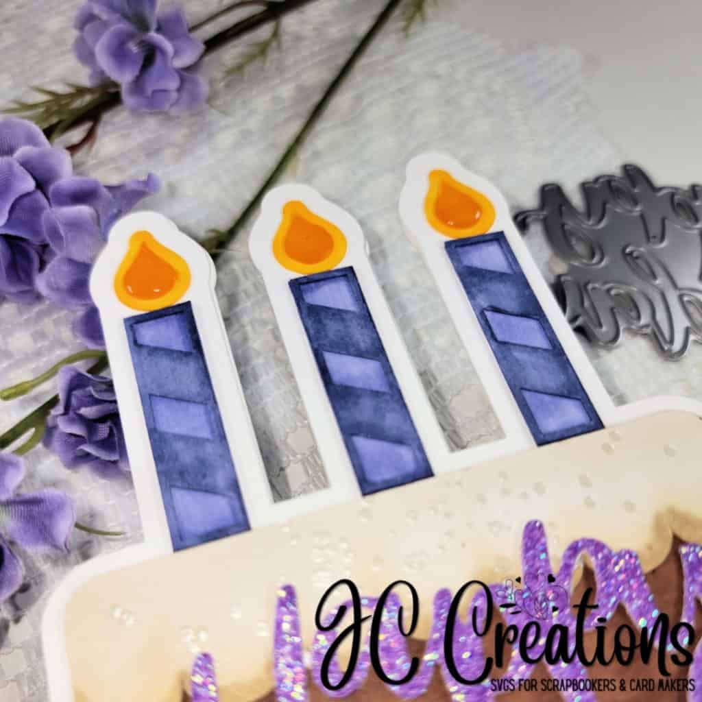 Birthday Cake SVG Shaped Card