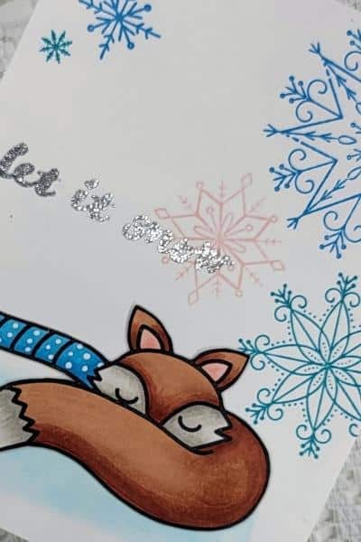 Winter Fox Card