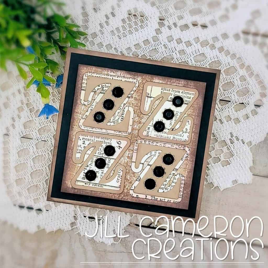 Stitched Letters by Spellbinders Z pattern